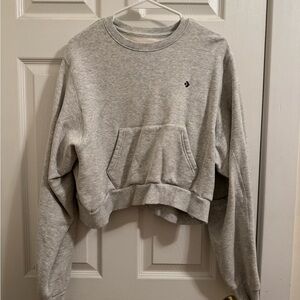 Converse Light Gray Cropped sweatshirt